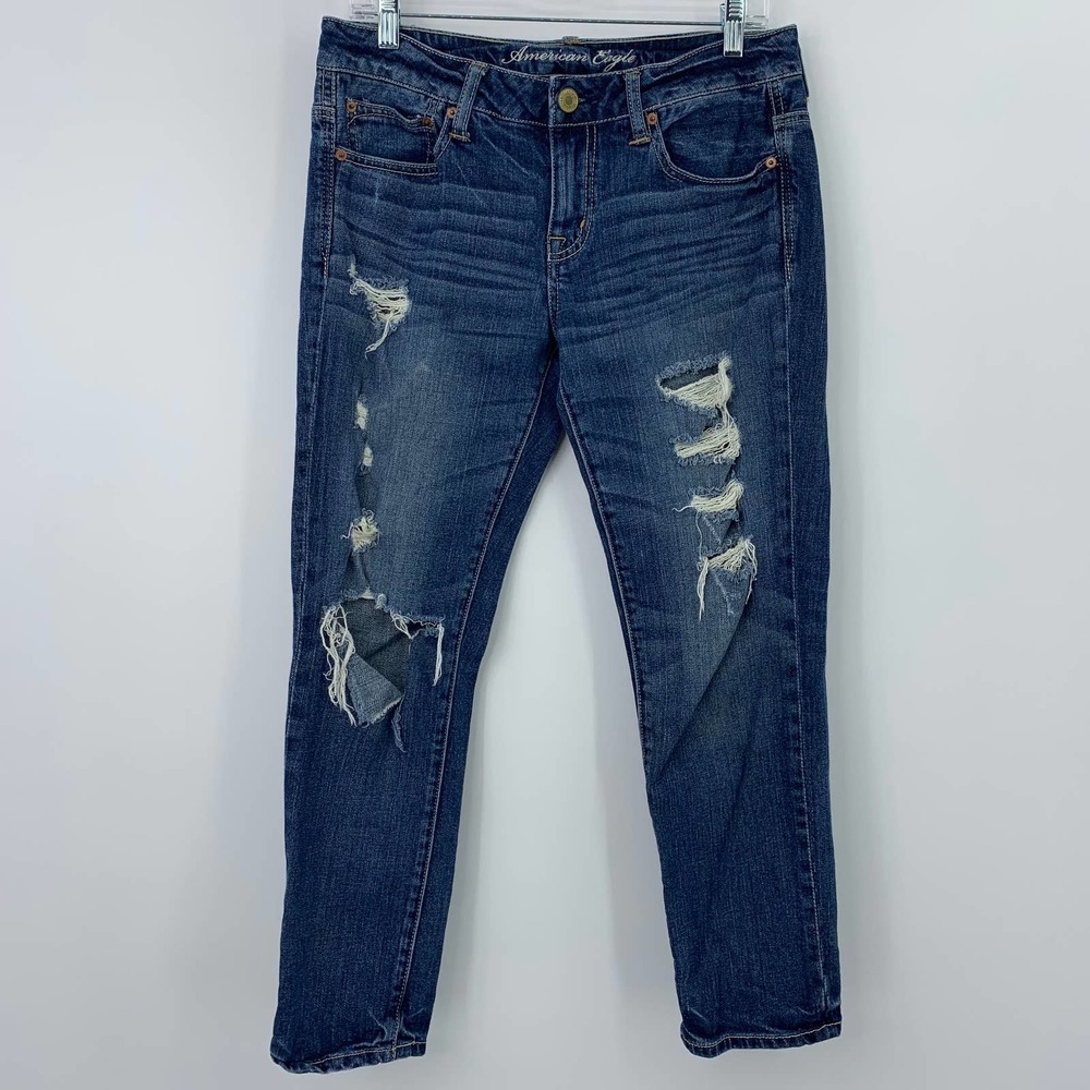 American Eagle stretch destroyed skinny jeans